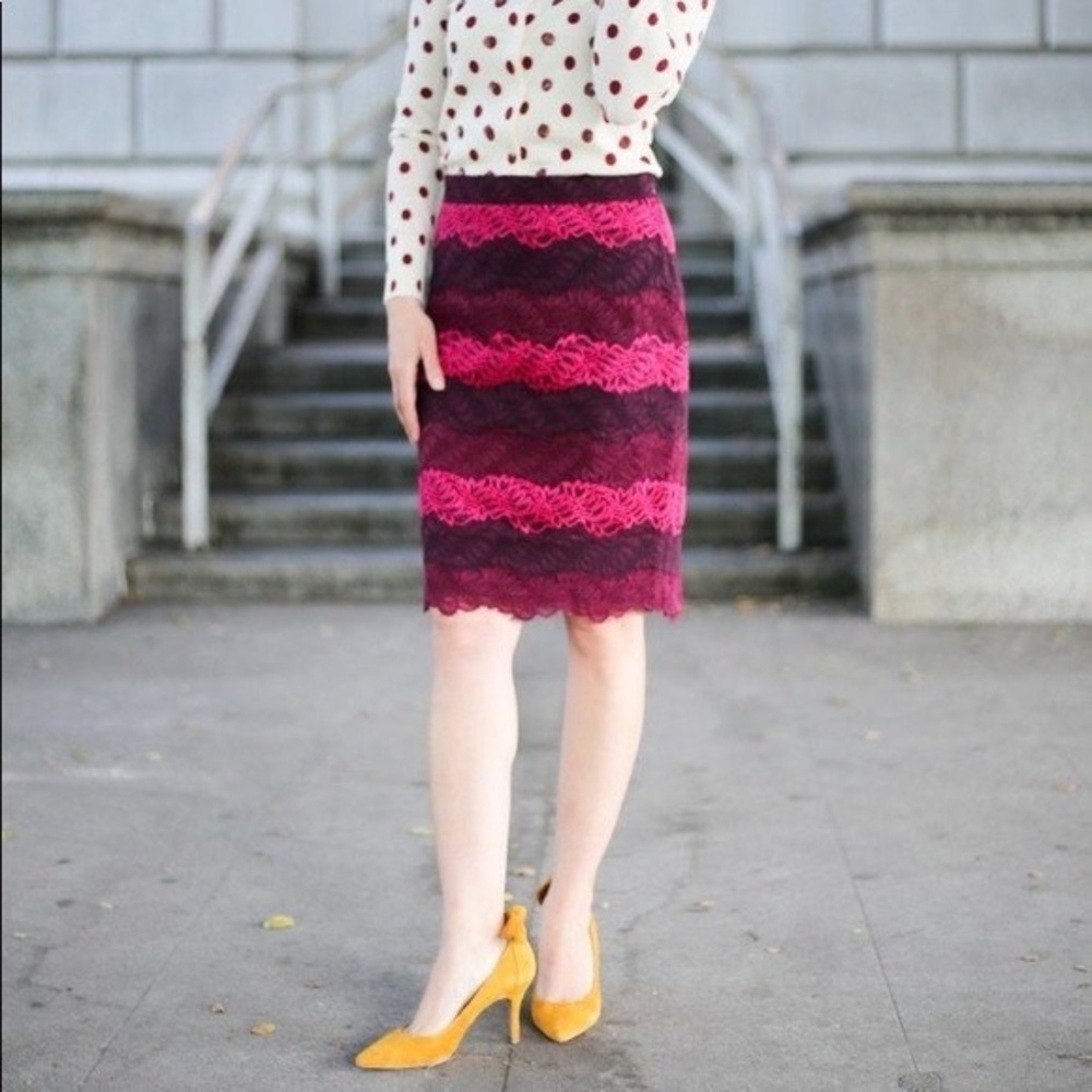 Banana Republic Ombré Lace Pencil Skirt